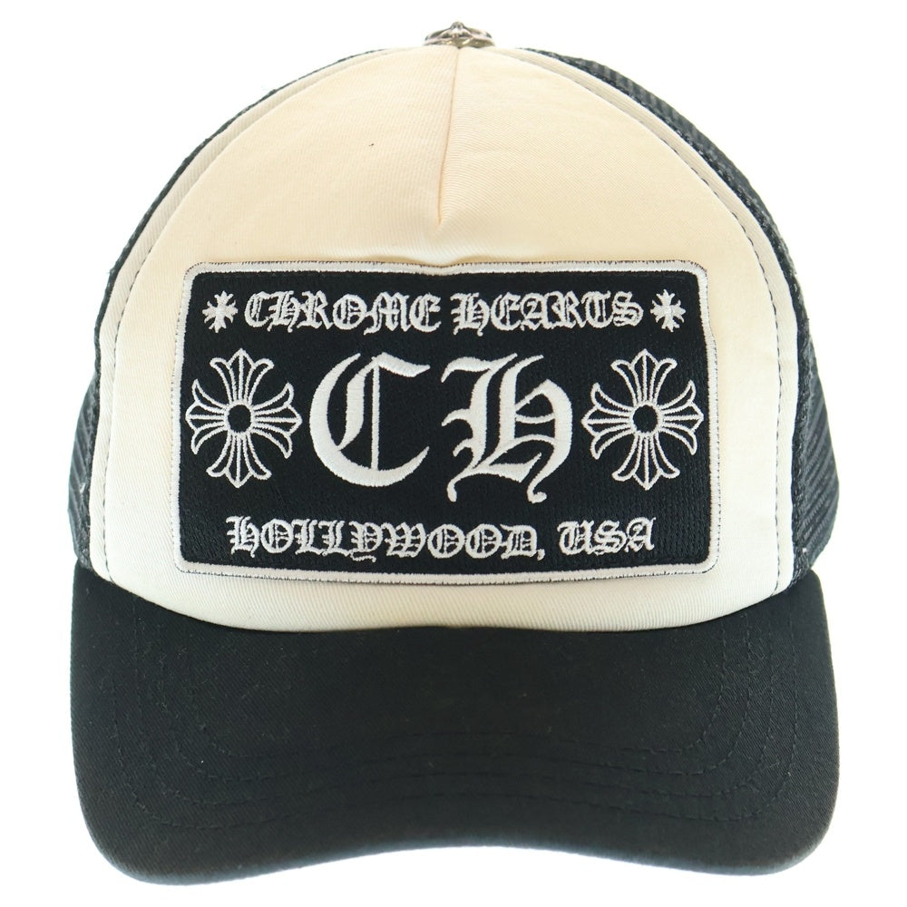 CHROME HEARTS(クロムハーツ) TRUCKER CAP トラッカー メッシュ ベースボールキャップ 帽子 ブラック/ホワイト