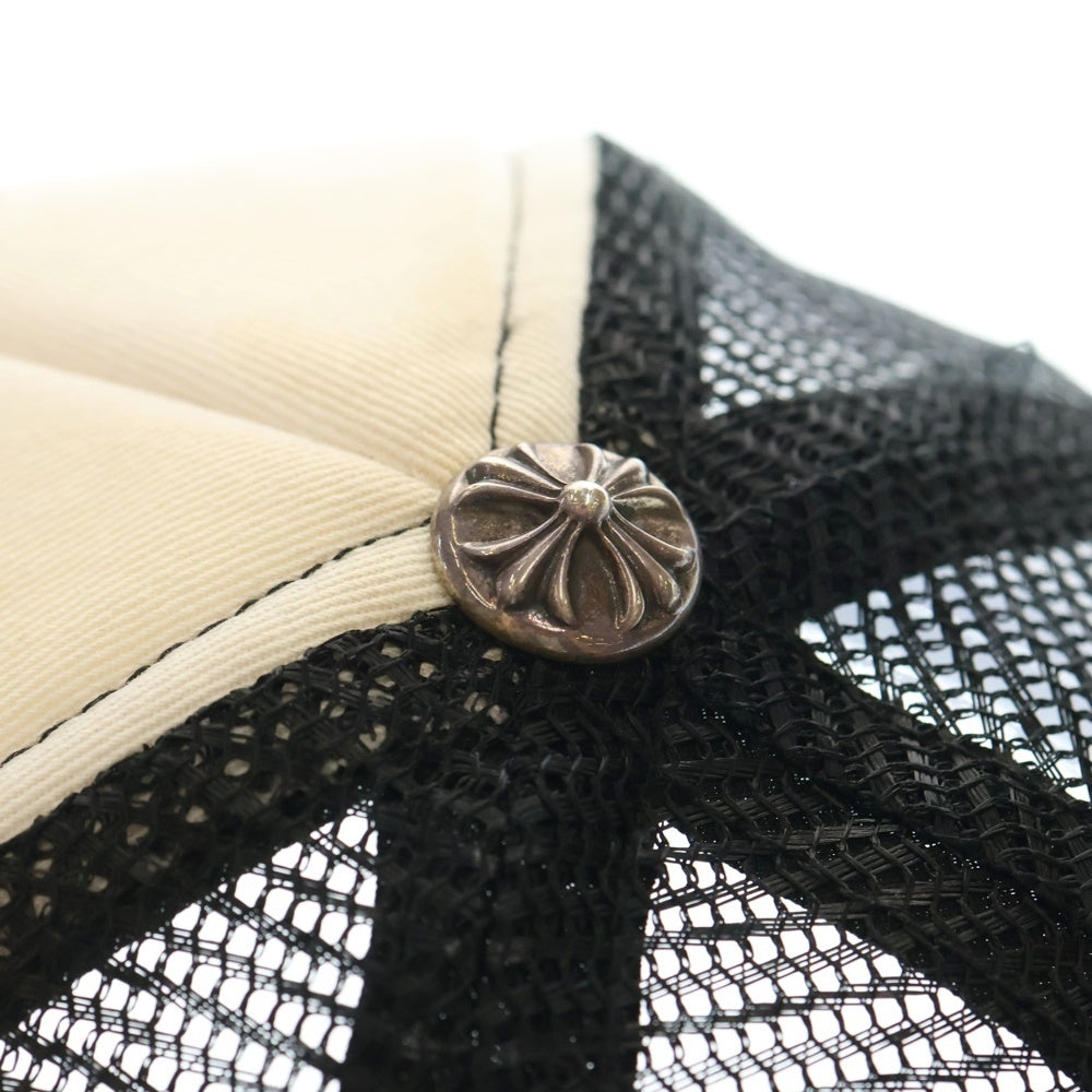 CHROME HEARTS(クロムハーツ) TRUCKER CAP トラッカー メッシュ ベースボールキャップ 帽子 ブラック/ホワイト