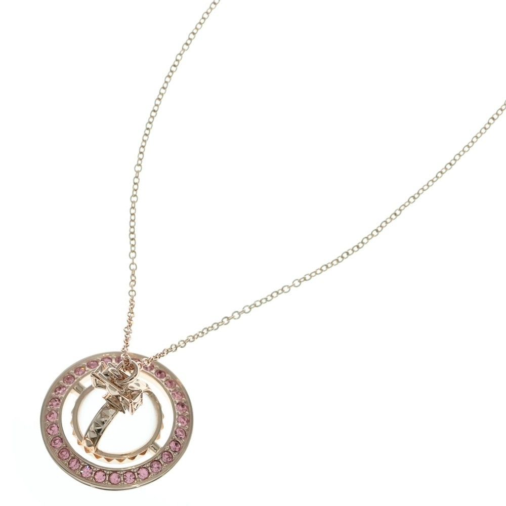 Vivienne Westwood(ヴィヴィアンウエストウッド) ラインストーン装飾 オーブ モチーフネックレス ピンク