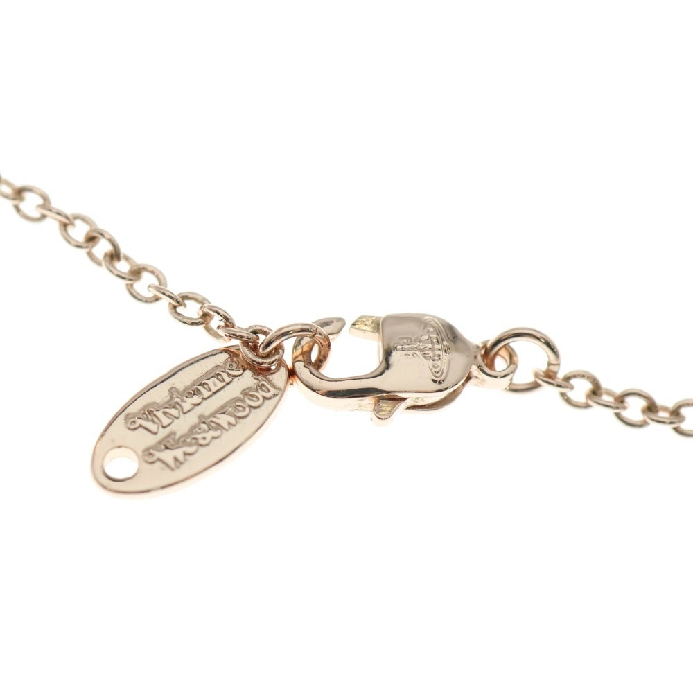 Vivienne Westwood(ヴィヴィアンウエストウッド) ラインストーン装飾 オーブ モチーフネックレス ピンク
