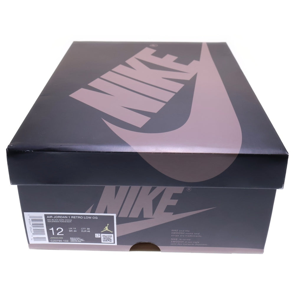 NIKE(ナイキ) AIR JORDAN 1 RETRO LOW OG MOCHA エアジョーダン1モカ ローカットスニーカー ホワイト/ブラウン US12/30cm CZ0790-102