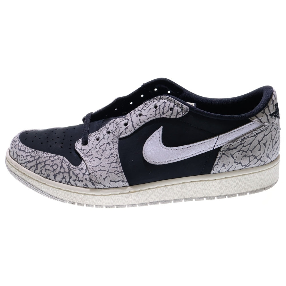 NIKE(ナイキ) AIR JORDAN 1 RETRO LOW OG Black Toe エアジョーダン1 レトロ ロー OG ローカットスニーカー ブラック/グレー US12.5/30.5cm CZ0790-001