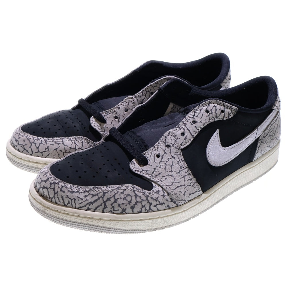 NIKE(ナイキ) AIR JORDAN 1 RETRO LOW OG Black Toe エアジョーダン1 レトロ ロー OG ローカットスニーカー ブラック/グレー US12.5/30.5cm CZ0790-001