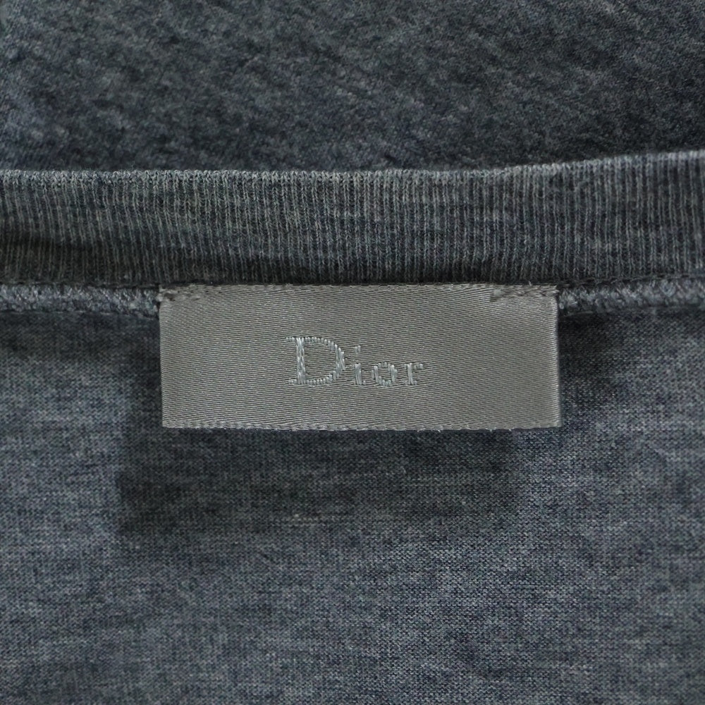Dior HOMME(ディオールオム) 09AW メッセージプリント コットン クルーネック 半袖Tシャツ カットソー グレー