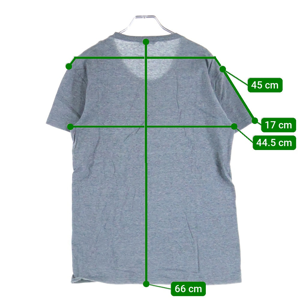 Dior HOMME(ディオールオム) 09AW メッセージプリント コットン クルーネック 半袖Tシャツ カットソー グレー