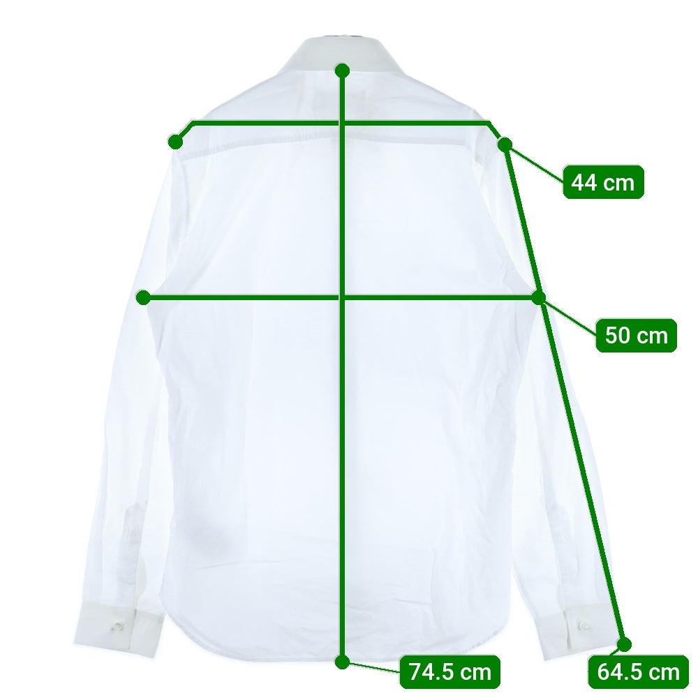 MAISON MARTIN MARGIELA 10(メゾンマルタンマルジェラ) 17AW Garment Dyed Slim Fit Poplin Shirt ガーメントダイ コットンポプリン スリム 長袖シャツ ホワイト S50DL0321 S39545