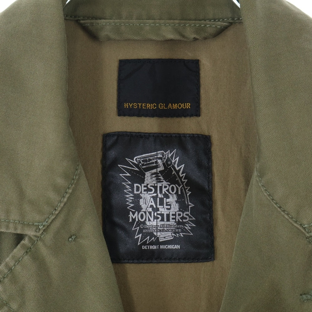 HYSTERIC GLAMOUR(ヒステリックグラマー) ワッペン ミリタリージャケット カーキ 0213AB08