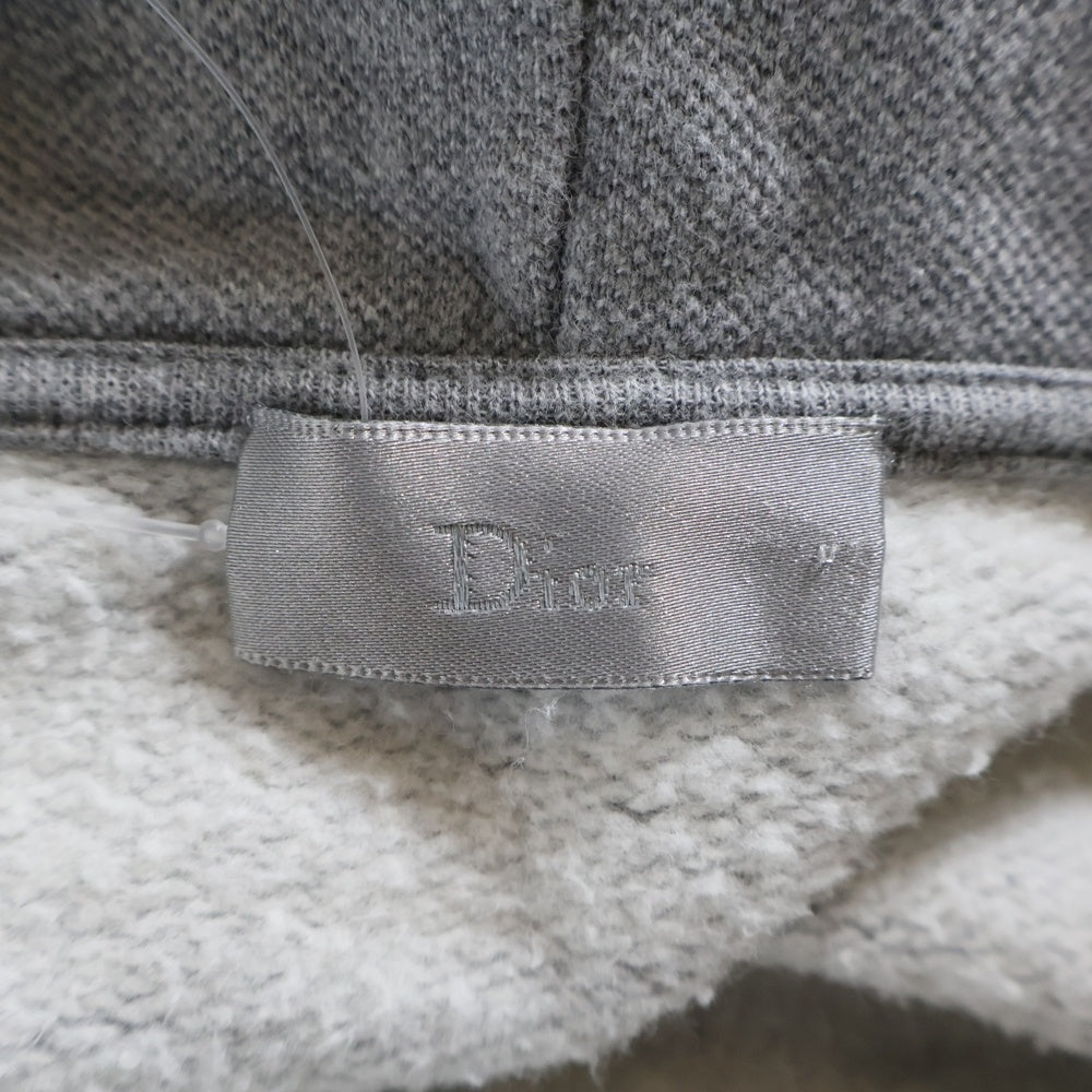 Dior HOMME(ディオールオム) BEE刺繍 スウェット ジップアップ パーカー フーディ グレー
