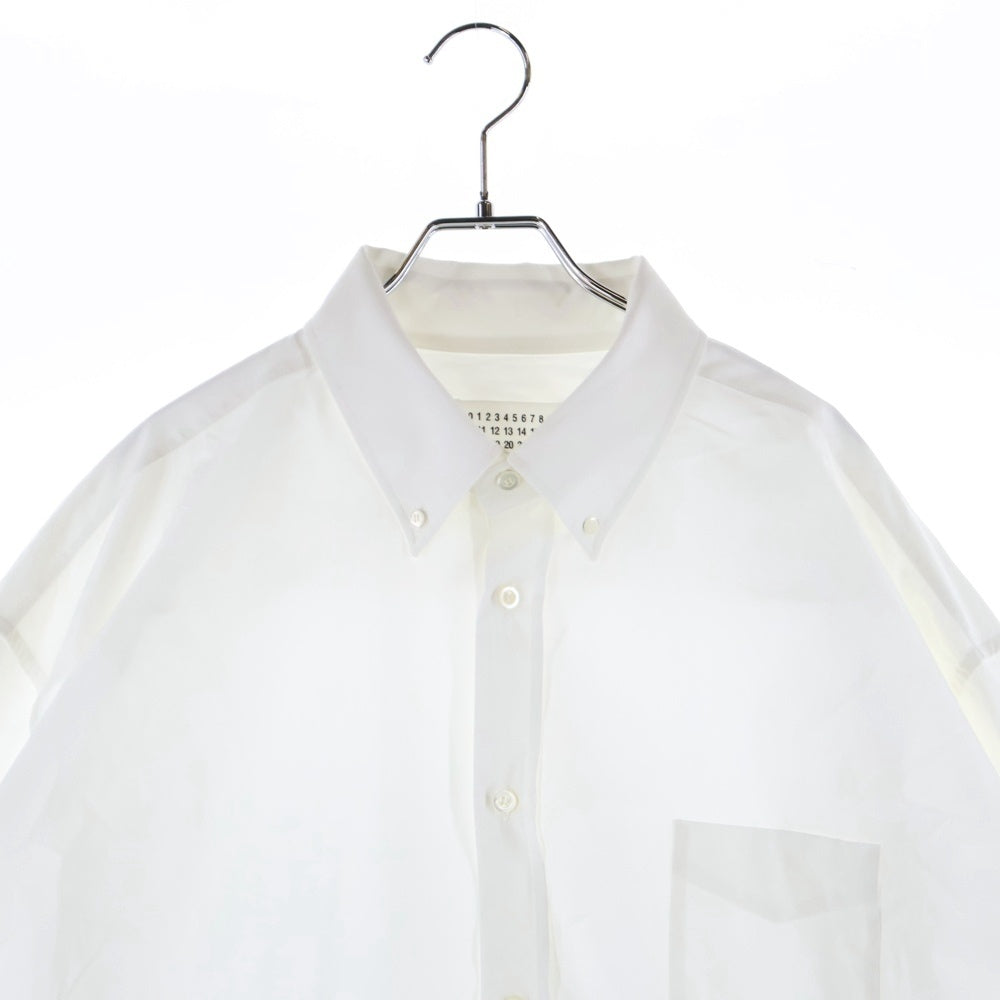 MAISON MARTIN MARGIELA 10(メゾンマルタンマルジェラ) 19AW オーバーサイズ ボタンダウン 長袖シャツ ホワイト S50DL0387 S49616