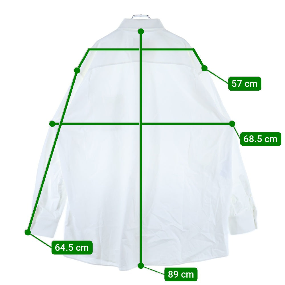 MAISON MARTIN MARGIELA 10(メゾンマルタンマルジェラ) 19AW オーバーサイズ ボタンダウン 長袖シャツ ホワイト S50DL0387 S49616