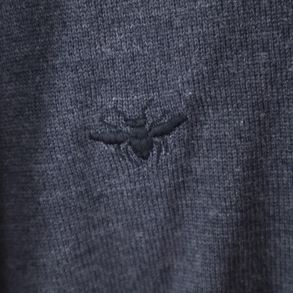 Dior HOMME(ディオールオム) BEE刺繍 Vネック ウール ニット セーター グレー 003M600BT100