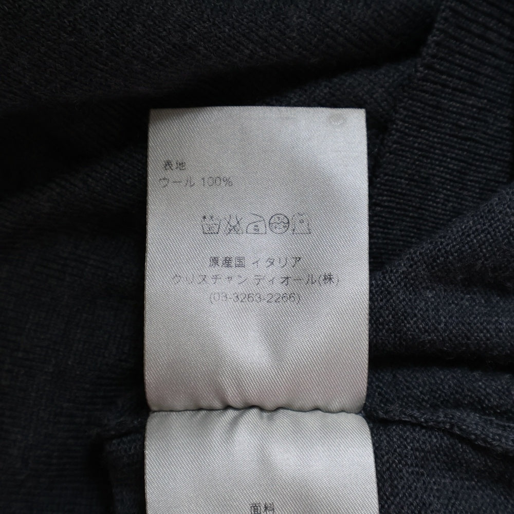 Dior HOMME(ディオールオム) BEE刺繍 Vネック ウール ニット セーター グレー 003M600BT100
