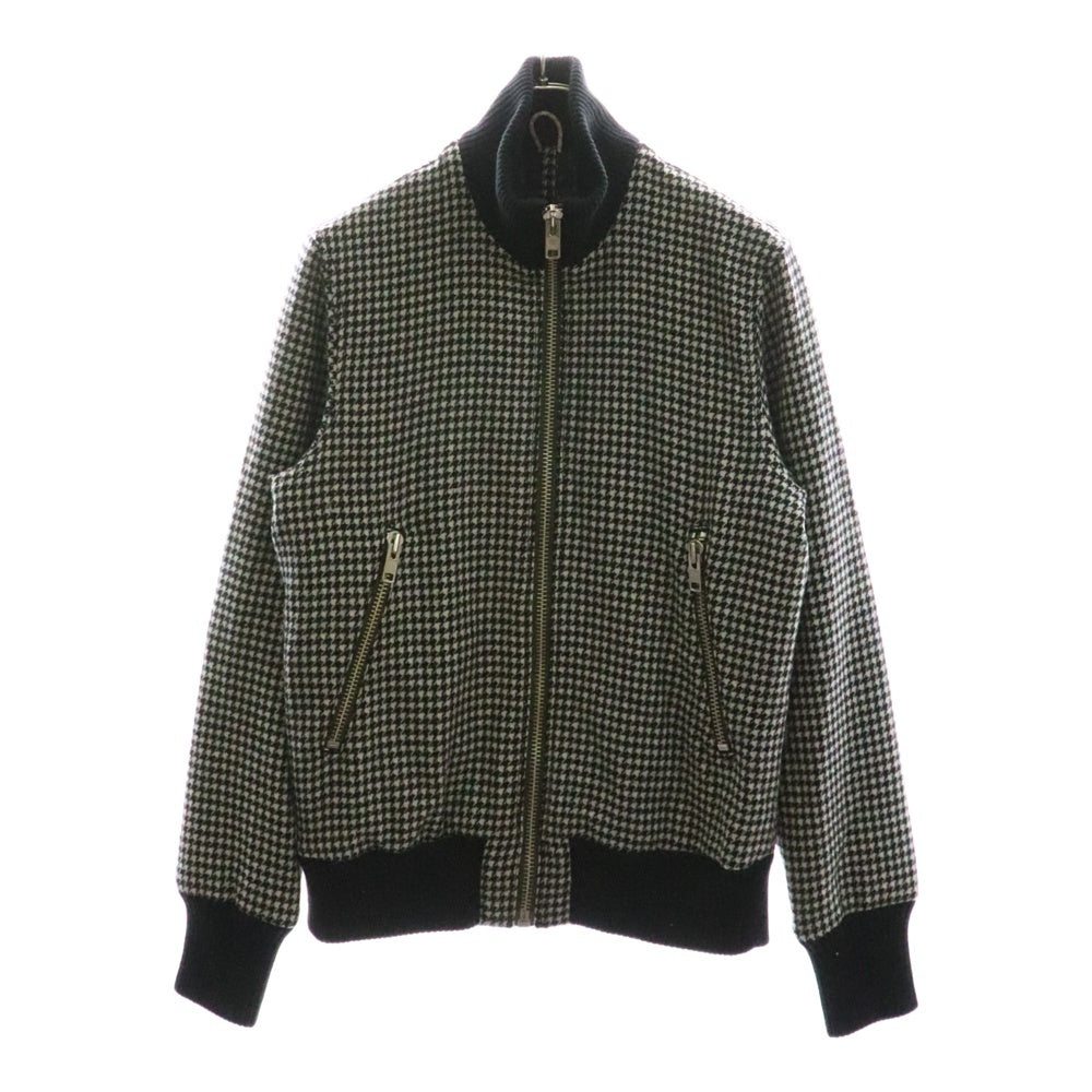 Paul Smith(ポールスミス) 千鳥格子 ウール ジップアップ ジャケット ブルゾン ホワイト/ブラック 427G/813