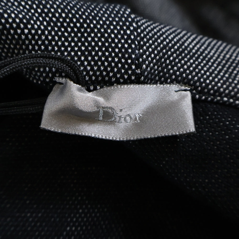 Dior HOMME(ディオールオム) BEEロゴプレート コットン ナイロン ジップアップ パーカー フーディ グレー MDMK00960