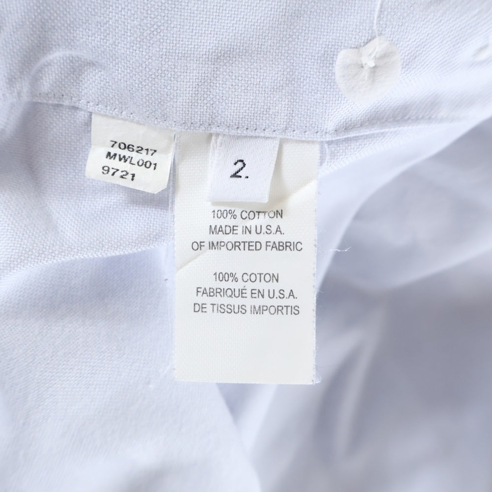 THOM BROWNE(トムブラウン) 4BAR ストライプ ボタンダウン 長袖シャツ ブルー