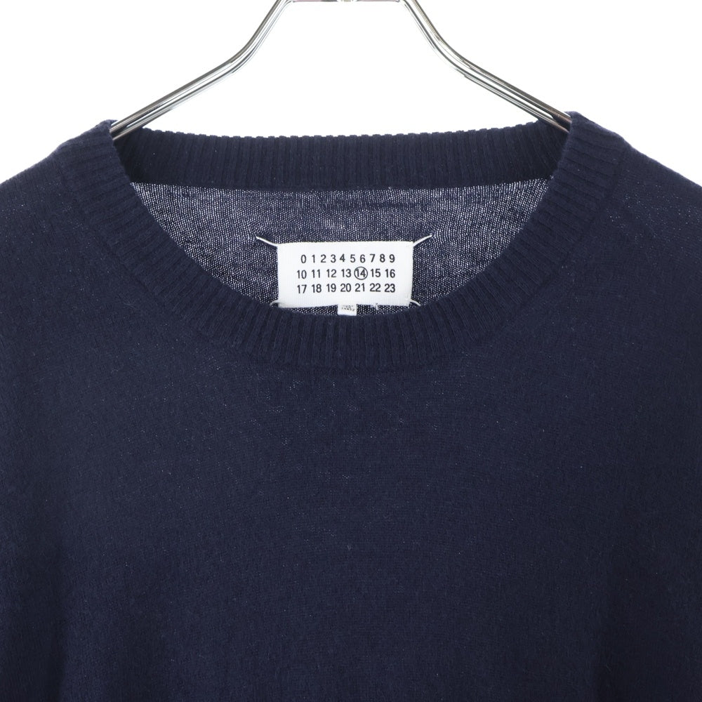 Maison Margiela 14(メゾンマルジェラ) 16AW Elbow Patch Crewneck Knit エルボーパッチ ウール ニット セーター ネイビー S30HA0903 S15750