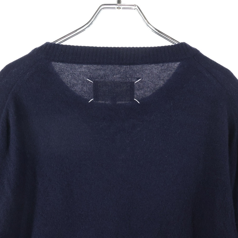 Maison Margiela 14(メゾンマルジェラ) 16AW Elbow Patch Crewneck Knit エルボーパッチ ウール ニット セーター ネイビー S30HA0903 S15750