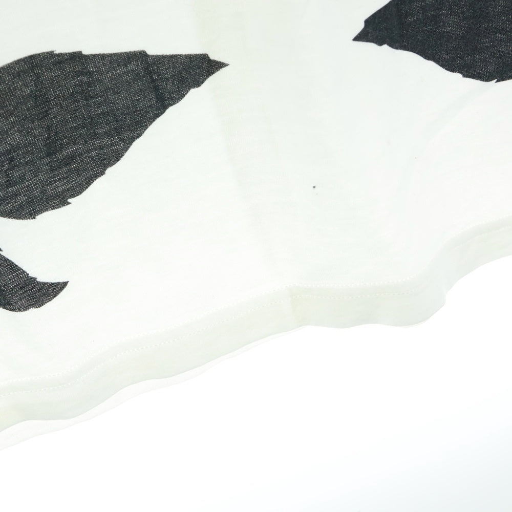 Dior HOMME(ディオールオム) リーフプリント コットン クルーネック 半袖Tシャツ カットソー ホワイト 263J654I1102