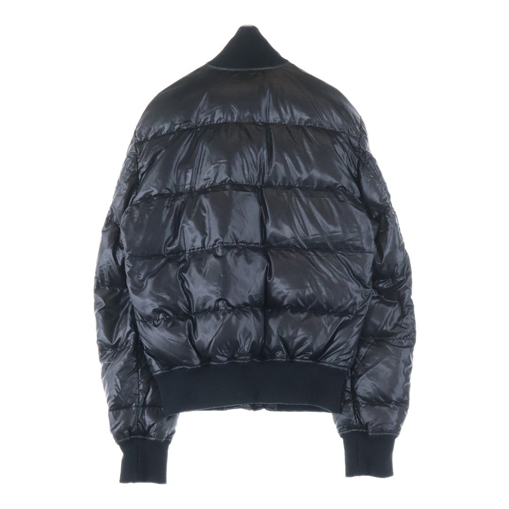 DOLCE & GABBANA(ドルチェアンドガッバーナ) ロゴプレート ナイロン ジップアップ ダウンジャケット ブラック G9G75T