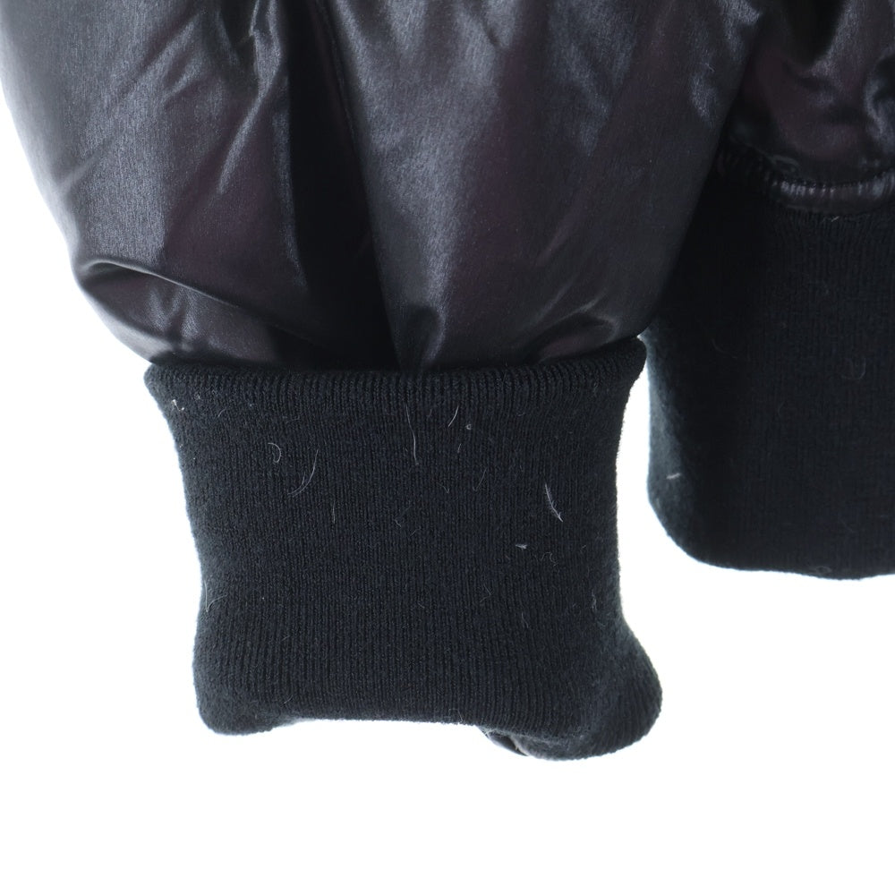 DOLCE & GABBANA(ドルチェアンドガッバーナ) ロゴプレート ナイロン ジップアップ ダウンジャケット ブラック G9G75T