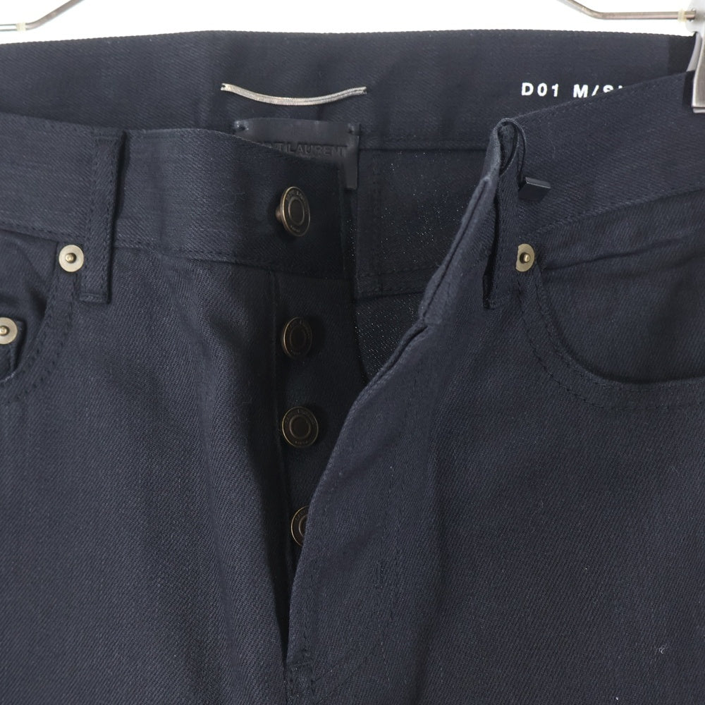 SAINT LAURENT PARIS(サンローランパリ) 14AW エディ期 D01 M/SL-LW ストレッチ スキニーパンツ ブラック 355531 Y859F
