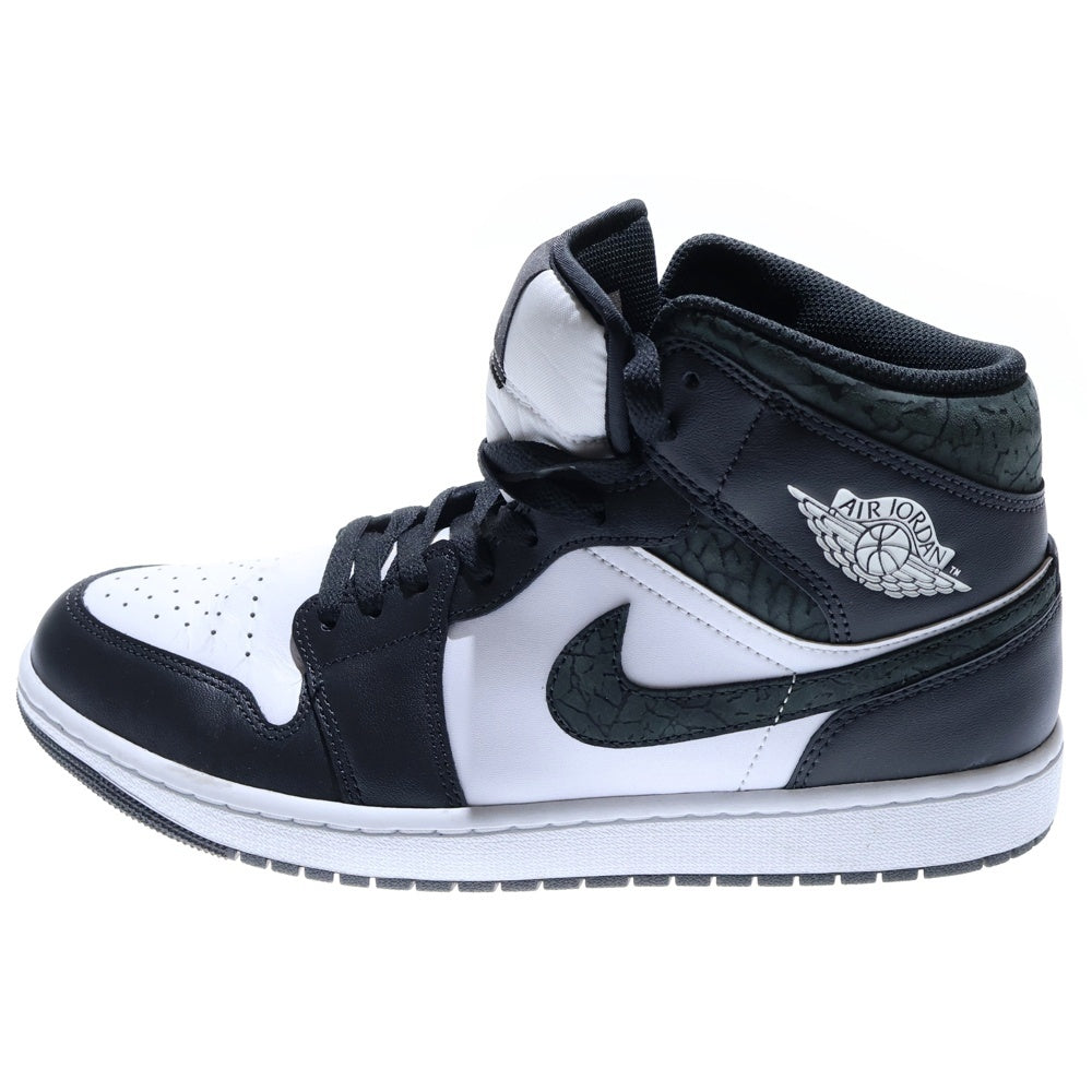NIKE(ナイキ) AIR JORDAN 1 MID SE Panda Elephant Safari エアジョーダン1 パンダサファリ ミッドカットスニーカー ブラック/ホワイト US10.5/28.5cm FB9911-001