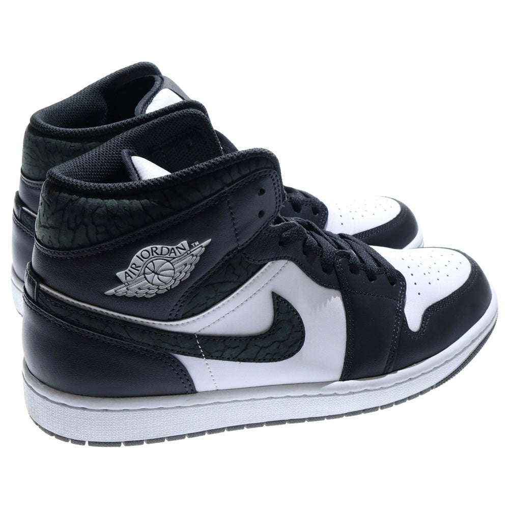 NIKE(ナイキ) AIR JORDAN 1 MID SE Panda Elephant Safari エアジョーダン1 パンダサファリ ミッドカットスニーカー ブラック/ホワイト US10.5/28.5cm FB9911-001