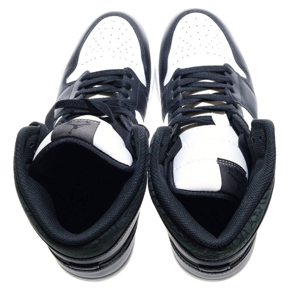 NIKE(ナイキ) AIR JORDAN 1 MID SE Panda Elephant Safari エアジョーダン1 パンダサファリ ミッドカットスニーカー ブラック/ホワイト US10.5/28.5cm FB9911-001