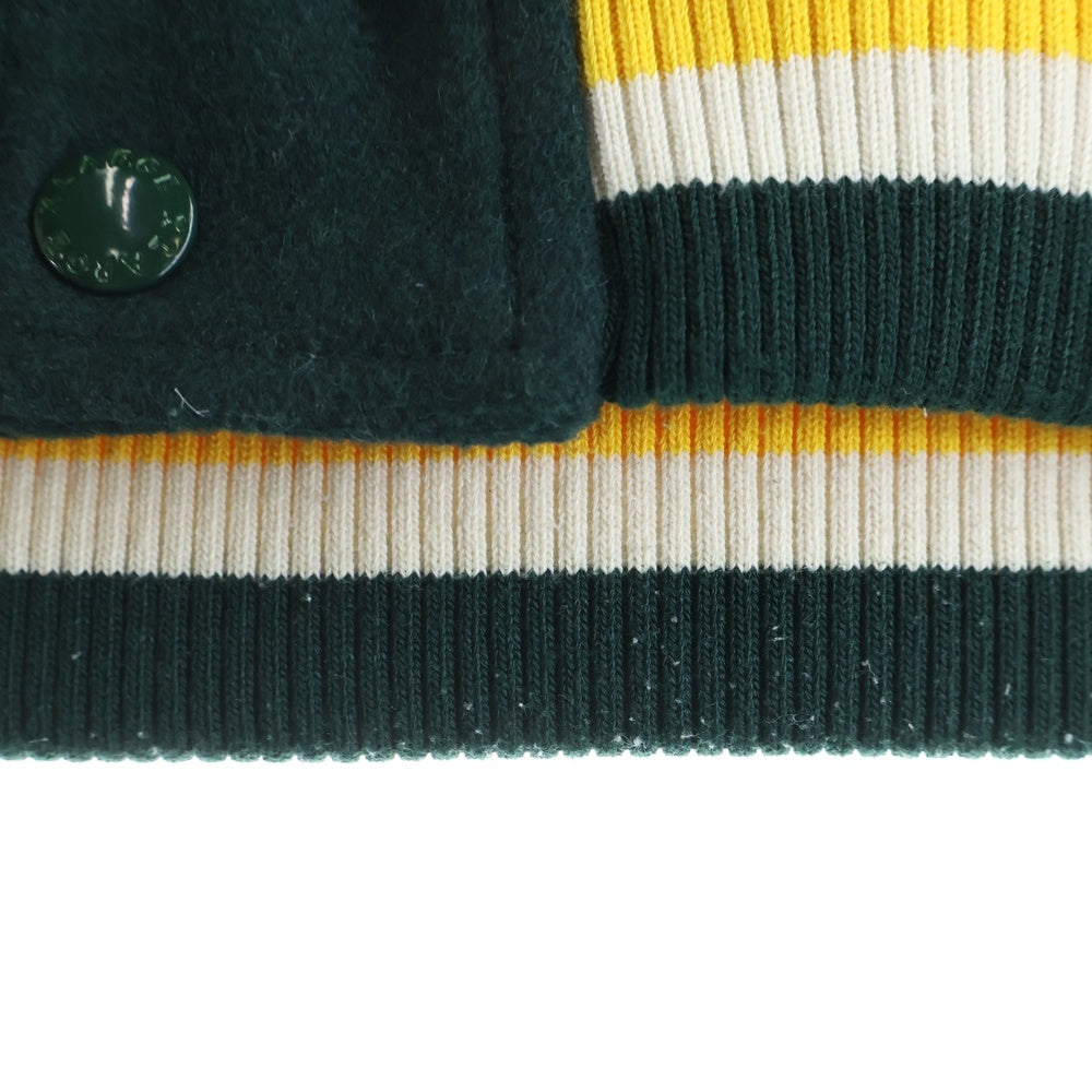 X-LARGE(エクストララージ) OG LOGO VARSITY JACKET ロゴ バーシティジャケット グリーン/ホワイト 101234021009