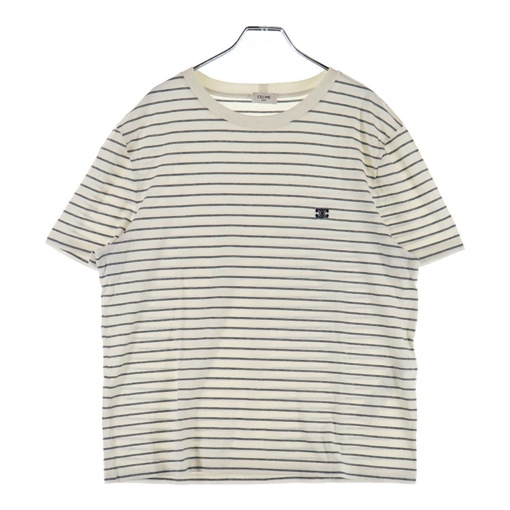 CELINE(セリーヌ) Border S/S Tee トリオンフ ボーダー半袖Tシャツ ホワイト/ブラック