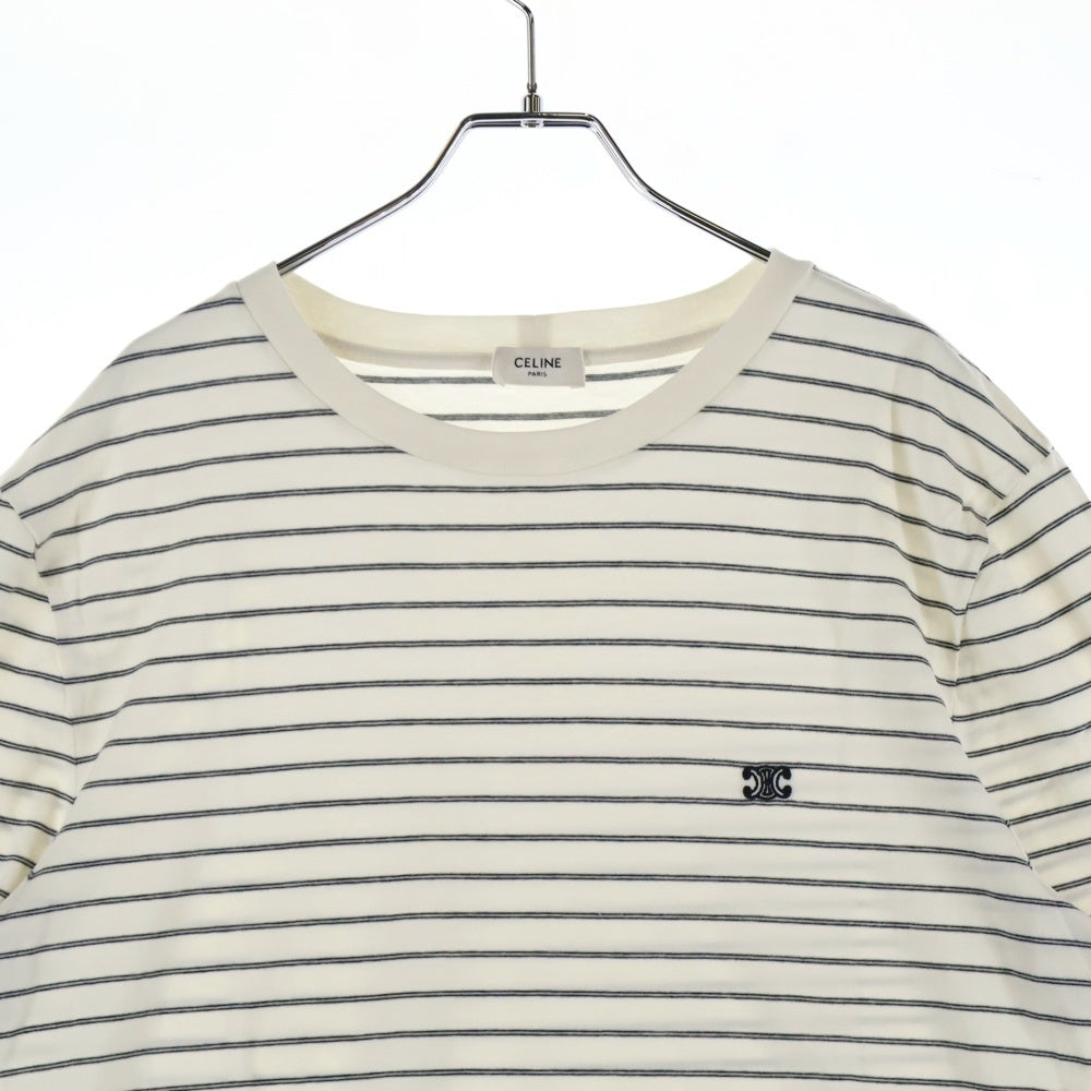 CELINE(セリーヌ) Border S/S Tee トリオンフ ボーダー半袖Tシャツ ホワイト/ブラック