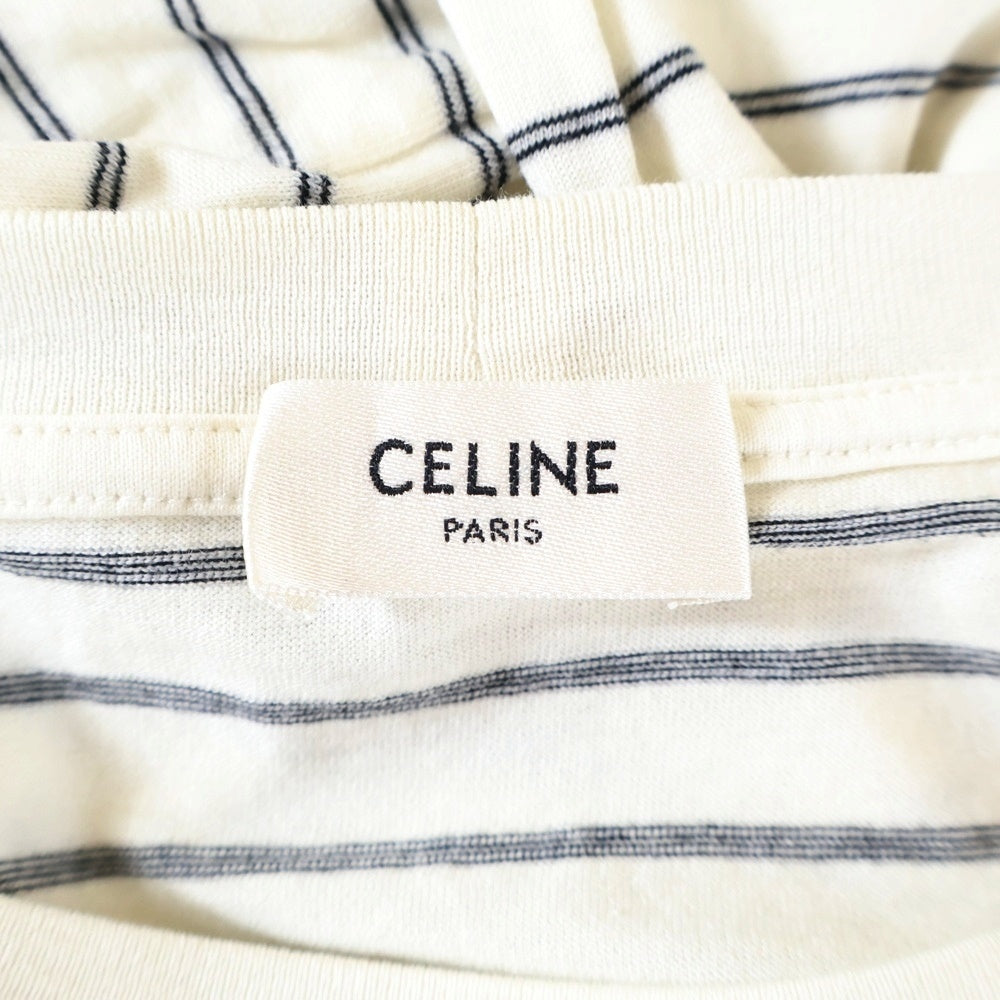 CELINE(セリーヌ) Border S/S Tee トリオンフ ボーダー半袖Tシャツ ホワイト/ブラック