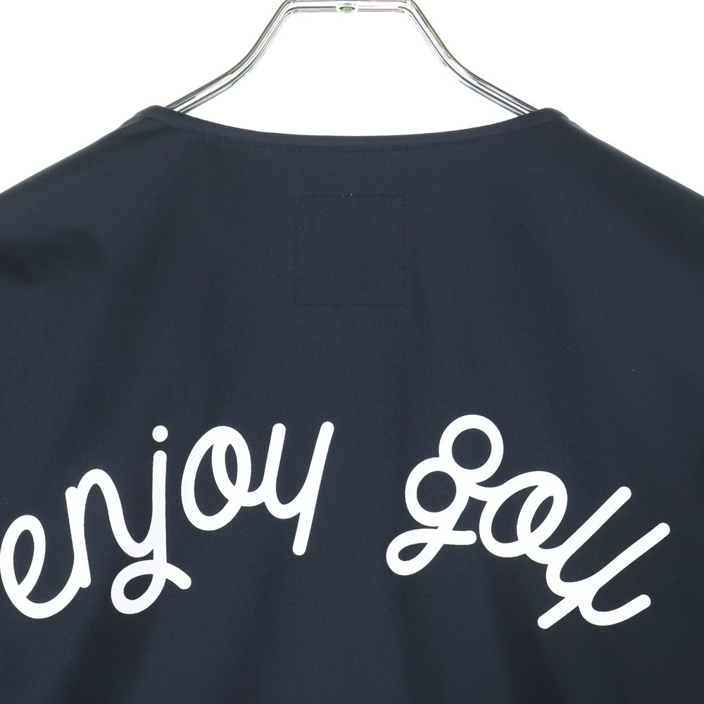 8G SHOOT(エイジシュート) COLLARLESS ZIP JACKET カラーレス 撥水加工 ジャケット ゴルフウェア ブラック 8G24-029