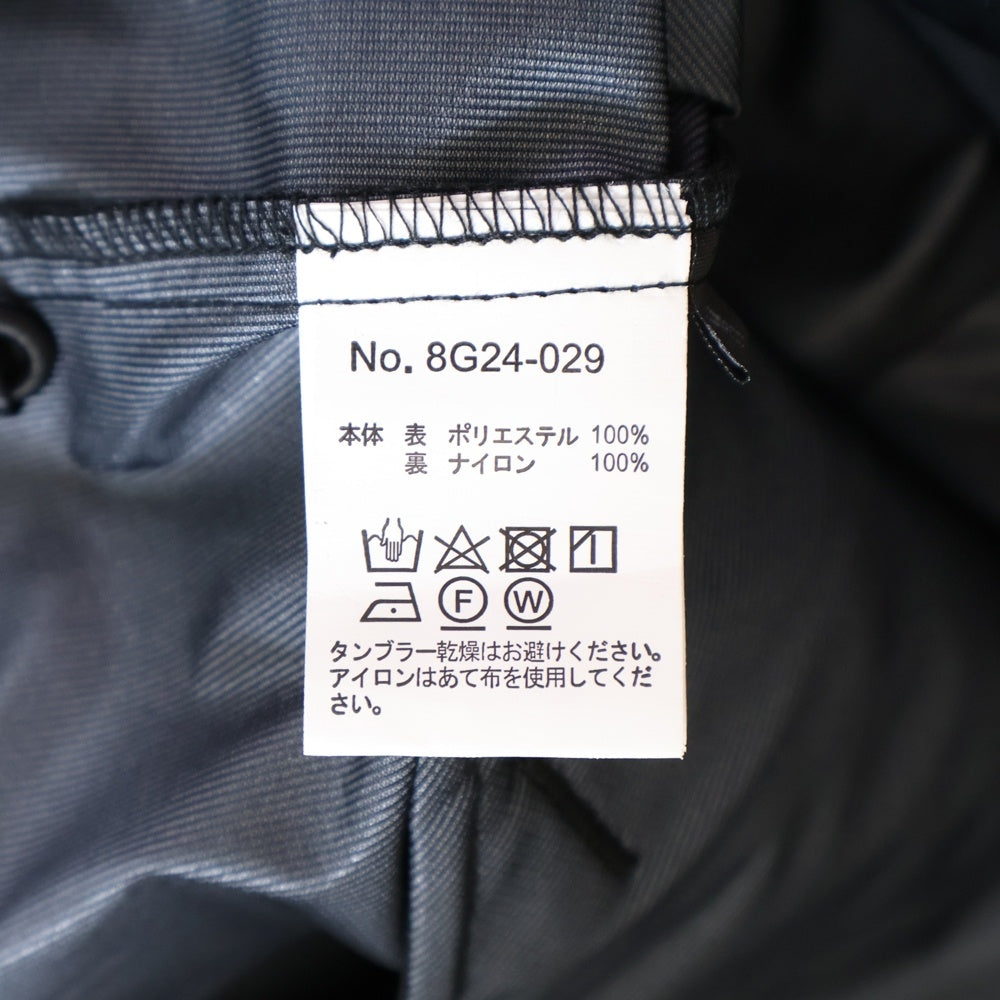 8G SHOOT(エイジシュート) COLLARLESS ZIP JACKET カラーレス 撥水加工 ジャケット ゴルフウェア ブラック 8G24-029