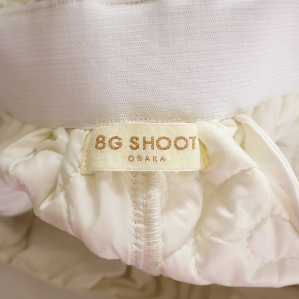 8G SHOOT(エイジシュート) LOGO PATTERN QUILTING PANTS ロゴパターン キルティング パンツ ホワイト 8G23-021