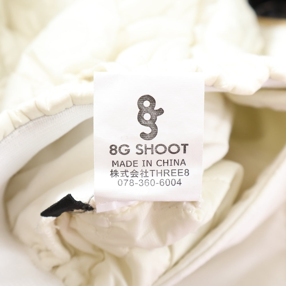 8G SHOOT(エイジシュート) LOGO PATTERN QUILTING PANTS ロゴパターン キルティング パンツ ホワイト 8G23-021