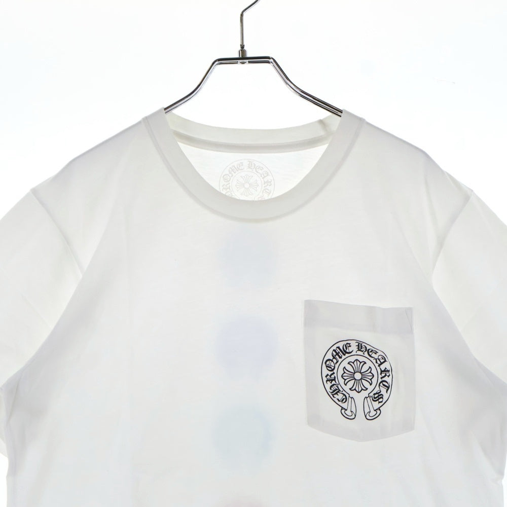 CHROME HEARTS(クロムハーツ) Multicolor Back Horseshoe Tee マルチカラーバックホースシュー クルーネック半袖Tシャツカットソー ホワイト