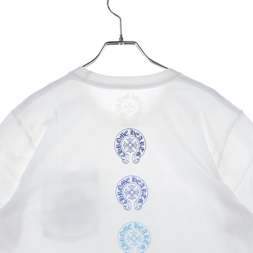 CHROME HEARTS(クロムハーツ) Multicolor Back Horseshoe Tee マルチカラーバックホースシュー クルーネック半袖Tシャツカットソー ホワイト