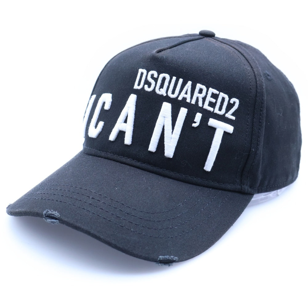 DSQUARED2(ディースクエアード) ロゴ刺?ベースボールキャップ 帽子 ブラック