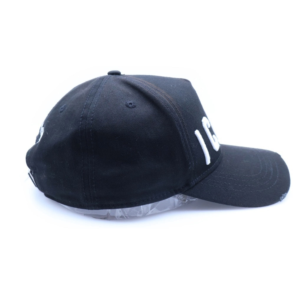 DSQUARED2(ディースクエアード) ロゴ刺?ベースボールキャップ 帽子 ブラック