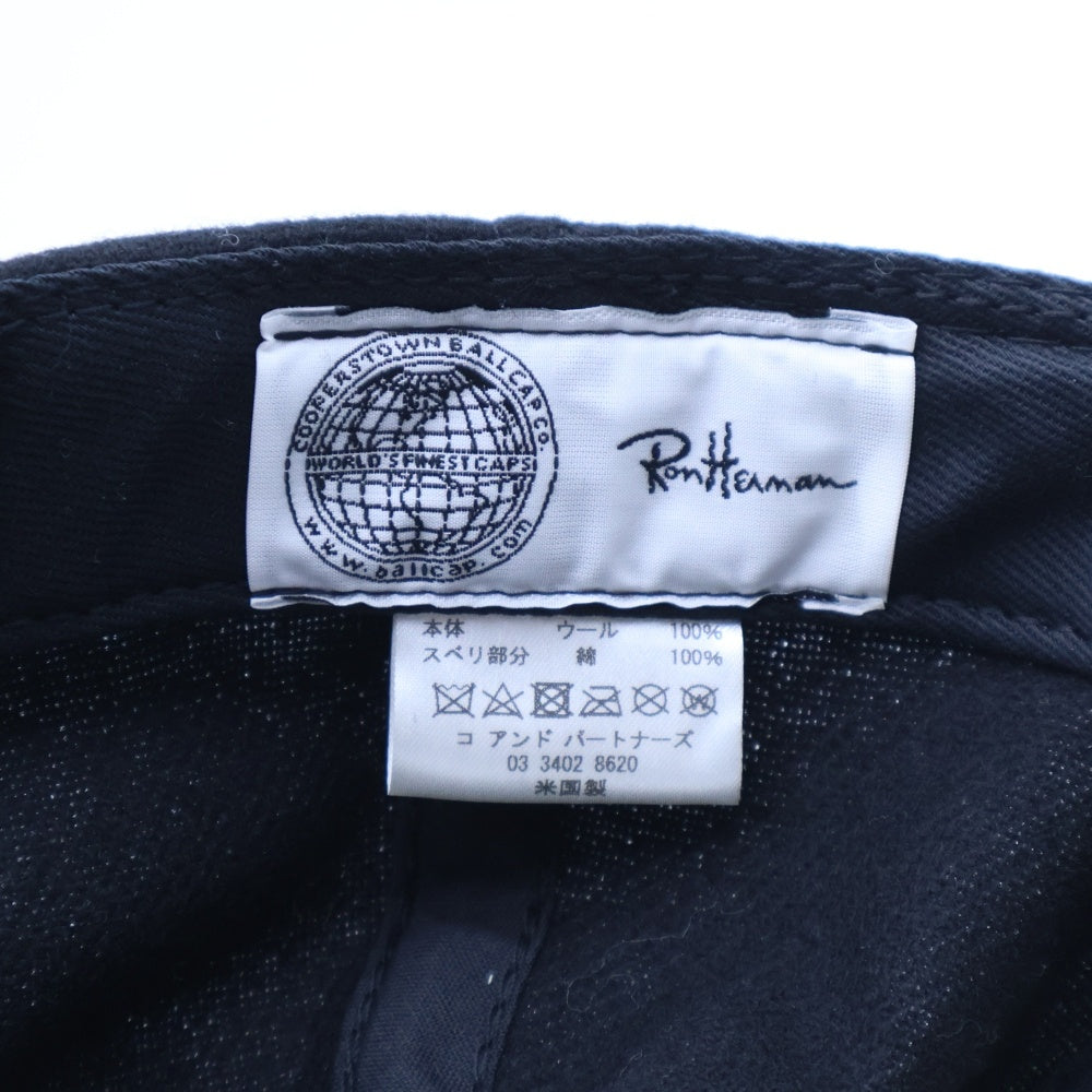 RON HERMAN(ロンハーマン) ウール ベースボール キャップ 帽子 ブラック