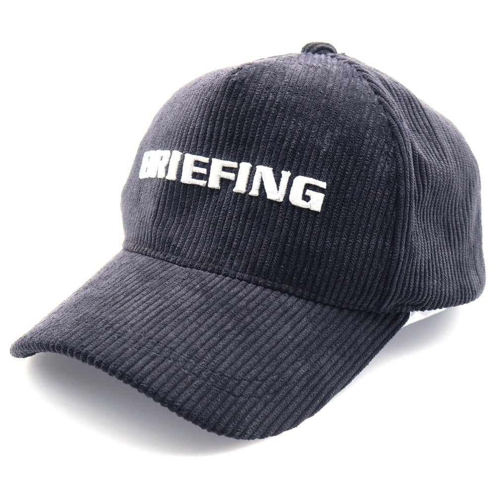 BRIEFING(ブリーフィング) ロゴ コーデュロイ キャップ 帽子 ブラック BRG223M89