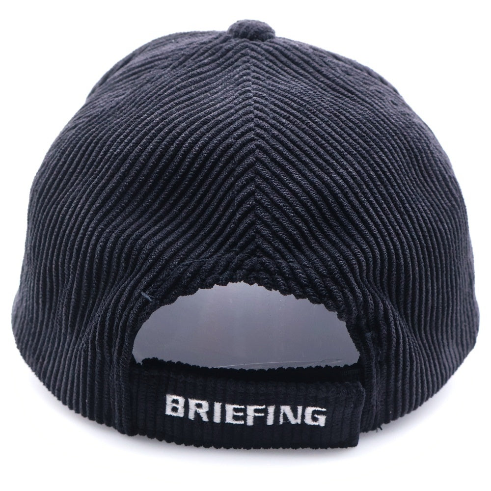 BRIEFING(ブリーフィング) ロゴ コーデュロイ キャップ 帽子 ブラック BRG223M89