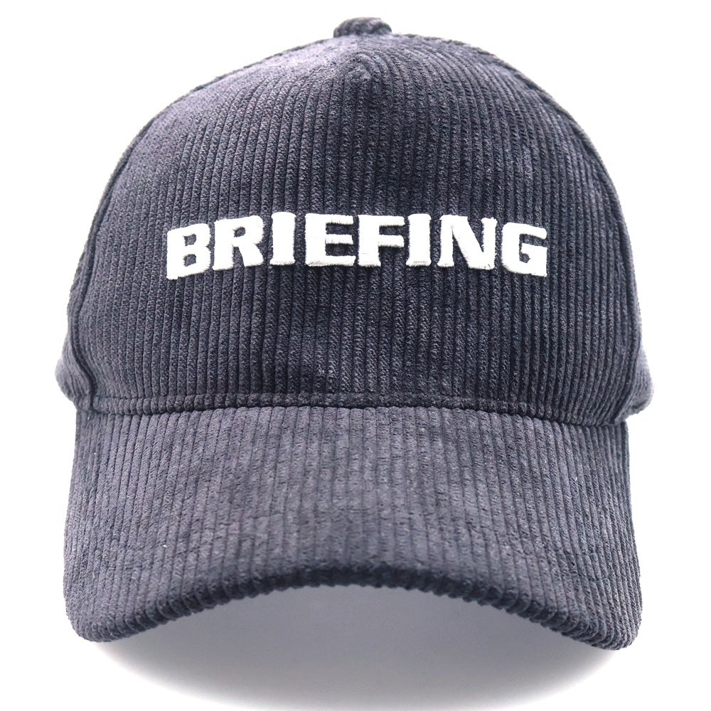 BRIEFING(ブリーフィング) ロゴ コーデュロイ キャップ 帽子 ブラック BRG223M89