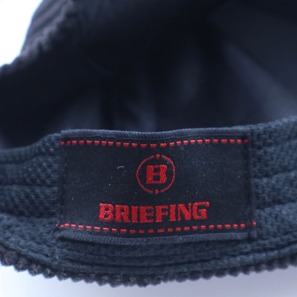 BRIEFING(ブリーフィング) ロゴ コーデュロイ キャップ 帽子 ブラック BRG223M89