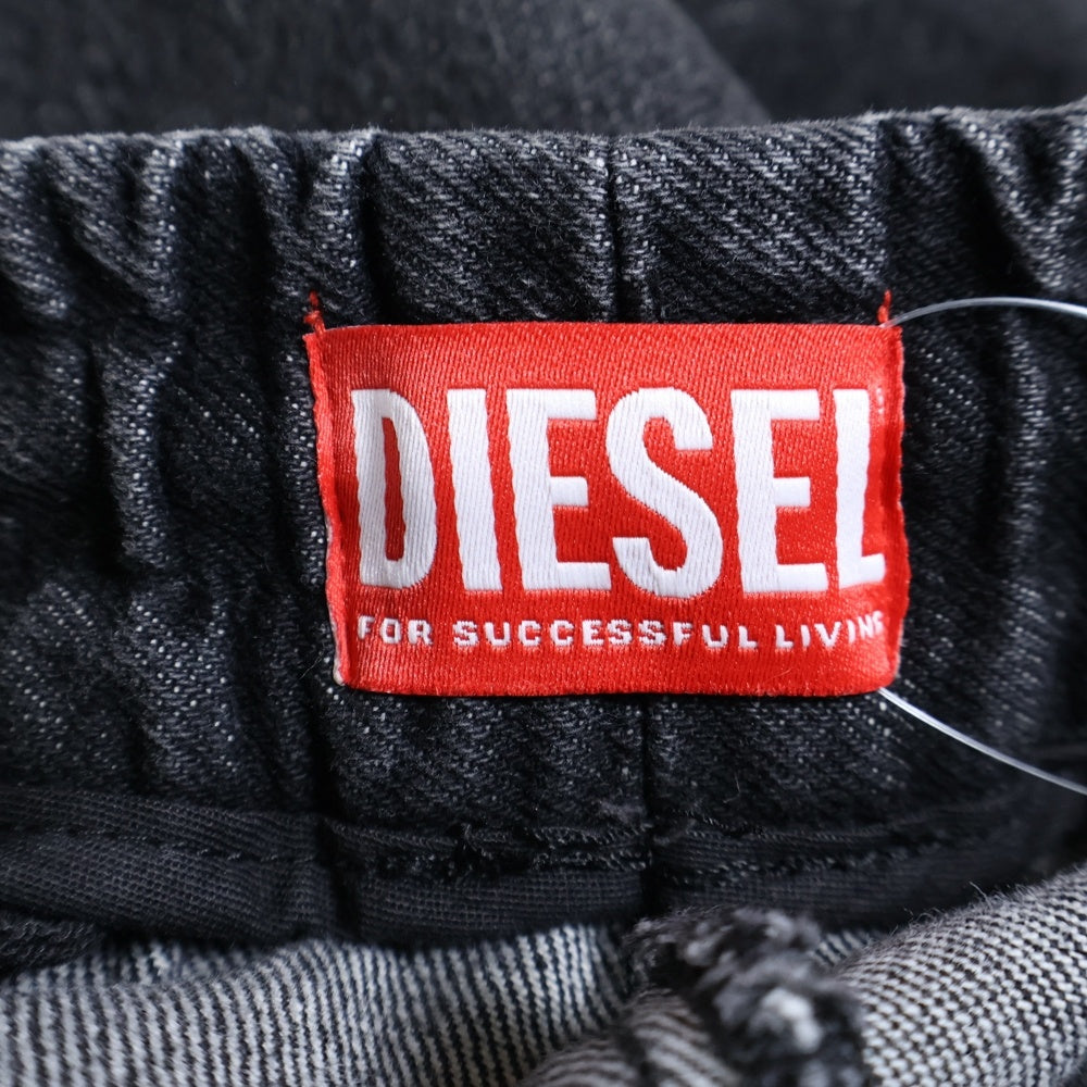 DIESEL(ディーゼル) D-BAERTSON-S ワイド デニム カーゴ ロングパンツ ブラック A14994