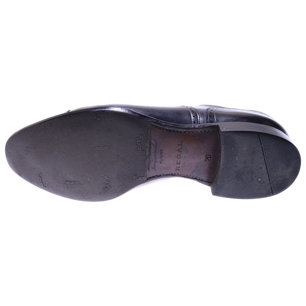 REGAL(リーガル) ストレートチップ ローカットレザーシューズ 革靴 ブラック 02DR26