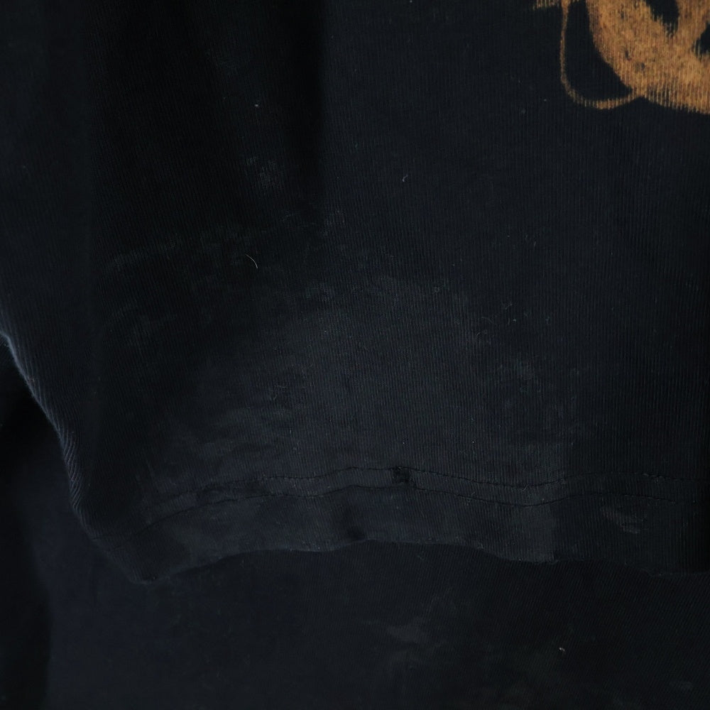 BALENCIAGA(バレンシアガ) 23AW ヘビーメタルロゴ ダメージ加工 長袖Tシャツ ロンT ブラック 739783 TOVE1