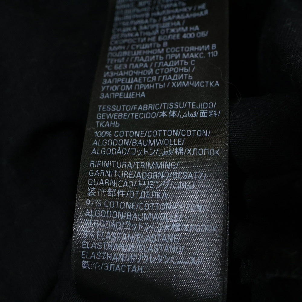 BALENCIAGA(バレンシアガ) 23AW ヘビーメタルロゴ ダメージ加工 長袖Tシャツ ロンT ブラック 739783 TOVE1