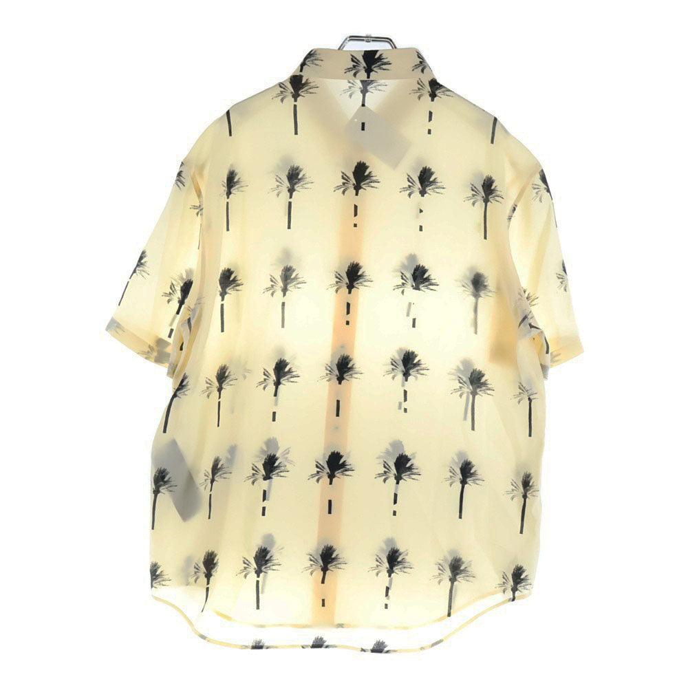 SAINT LAURENT PARIS(サンローランパリ) 21SS パームツリー シルク 半袖シャツ アイボリー 686979 Y2E84